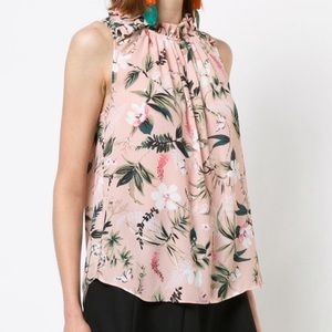 Kate Spade Botanical Ruffled shell blouse/top